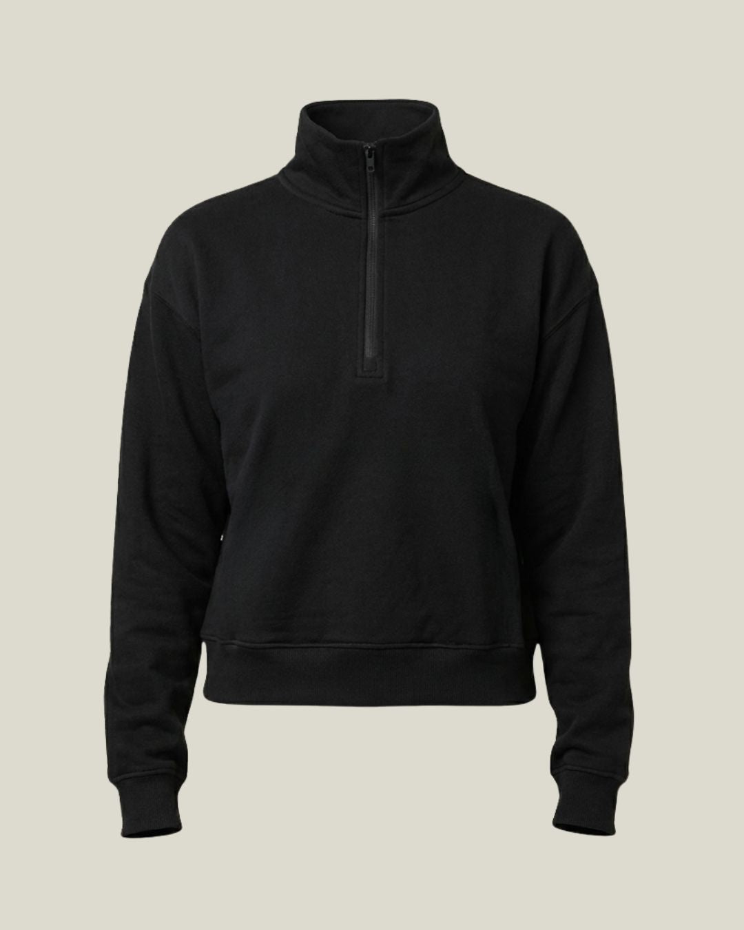 Quarter-zip Cropped Pullover